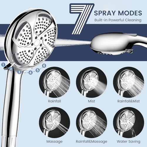 FEELSO Filtered Shower Head with Handheld, High Pressure 7-Spray Showerhead - Image 5