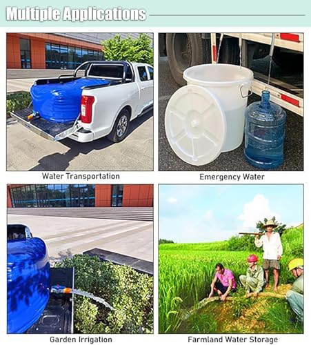 Extra Large Water Storage Tank - Heavy-Duty Portable Collapsible Rainwater Harvesting System - Ideal for Outdoor Use, Camping, and Emergency Preparedness - Image 7