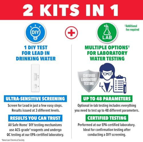 Safe Home DIY Lead in Drinking Water Combo Test Kit- (4 Pack) - Image 3