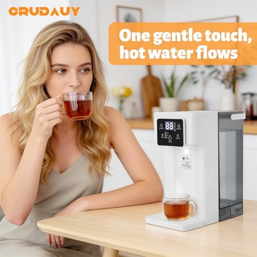 1500W Instant Hot Water Dispenser, 3L/0.79gal Instant Hot Water Dispenser Filter, Desktop Electric Water Dispenser w/Smart Touch Screen&Child Lock for Office, Bedroom, Kitchen, ALW-HT18, White - Image 2