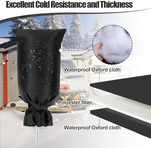 28'' x 15'' Large Faucet Cover for Winter, Outdoor Hydrant Covers Freeze Protection, Waterproof Faucet Sock for Spigot Garden Lawn Yard Farm Bibb Pipe - Image 3