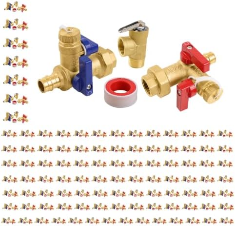 100 Sets Niikappu Tankless Water Heater Valve Kit, FIP x PEX-A(Tool054-100) by Unknown