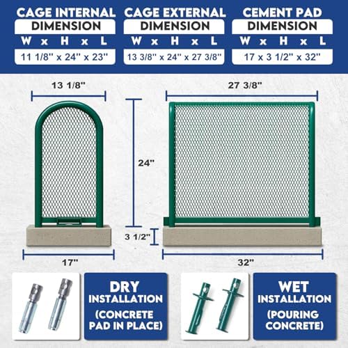 Premium Backflow Preventer Security Cage with Locks and Anchors, Small - Image 2