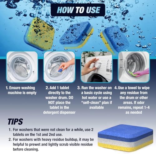 Washing Machine Cleaner Descaler, 28 Pack, Designed for Front Loader Washer - Image 6