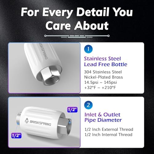 Salt Free Water Descaler, Water Heater Softener, Prevent Scale Buildup On Water Heaters, Faucet, Smart Toilet & Washer, Scale Inhibitor Inline System, 3-Year Durability, 1/2" Connector, White - Image 6