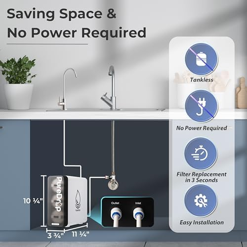 PureDrop PDR-3CUW Ultra-Filtration Tankless Under Sink Water Filter System - Image 5