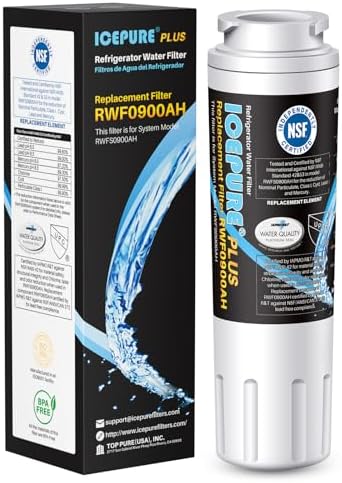 ICEPURE PLUS NSF/ANSI 53 Certified UKF8001 Refrigerator Water Filter, Compatible with Maytag UKF8001, UKF8001AXX, UKF8001P, Whirlpool 4396395, 469006, EDR4RXD1, EveryDrop Filter 4, Puriclean II, 1PACK by ICEPURE
