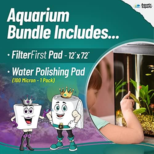 Aquatic Experts Aquarium Polishing Filter Pad, Water Polishing Pad for Aquarium Filters, Filter Floss for Fish Tank Filters, (100 Micron, Aquarium Bundle) - Image 2