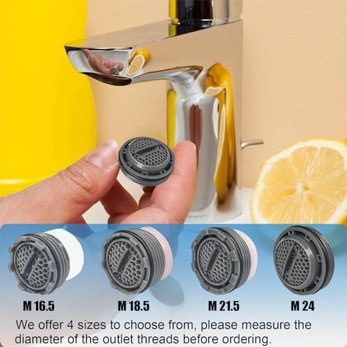 BOETOADG 12PCS Faucet Aerator 4sizes Faucet Aerator Key Removal Wrench Aerator Replacement Inserts for Sink M16.5 18.5 21.5 24 Mm Tap Aerators Flow Restrictor For Kitchen and Bathroom - Image 5