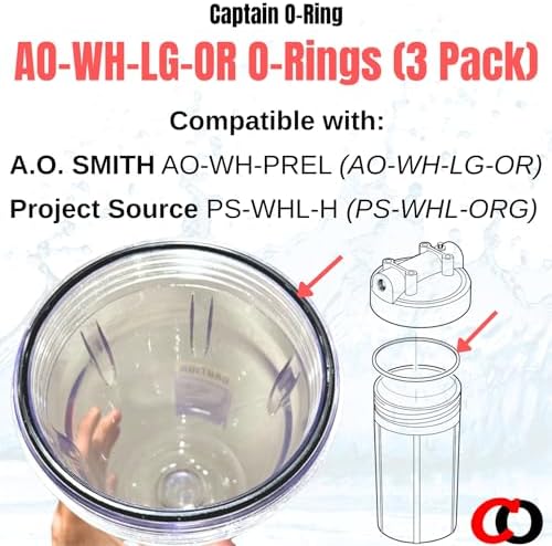 Captain O-Ring – Replacement AO-WH-LG-OR O-Rings for AO Smith AO-WH-PREL, PS-WHL-H (PS-WHL-ORG) Whole House Water Filter Housing (3 Pack) - Image 2