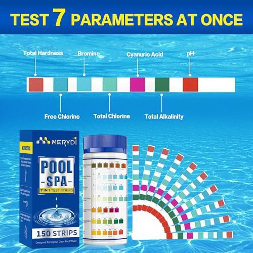 7-Way Pool Test Strips,150 Strips Pool and Hot Tub Test Strips - Image 2