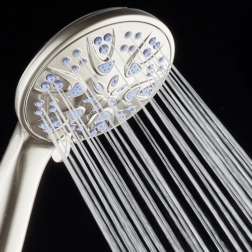 AquaDance Antimicrobial/Anti-Clog High-Pressure 6-setting Hand Shower with Nozzle Protection from Growth of Mold, Mildew & Bacteria for Stronger Shower! - Sunset Blue - Image 4