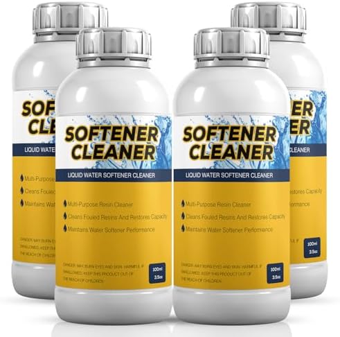 4-Pack Liquid Water Softener Cleaner, Water Softener Cleaner Solution by Qoddxx