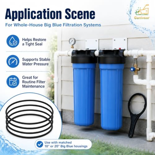 Ganivsor 4-Pack 151122 Water Filter O-Ring Replacement for Pen-tek Big Blue 10" and 20" Whole House Filtration, Compatible with Culligan HD-950, American Plumber W10-PR, Buna-N Leak-Proof Seal - Image 5