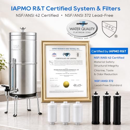 LCF Gravity-Fed Water Filter System, NSF/ANSI 42 Certified, 3G, 6 Filters - Image 2