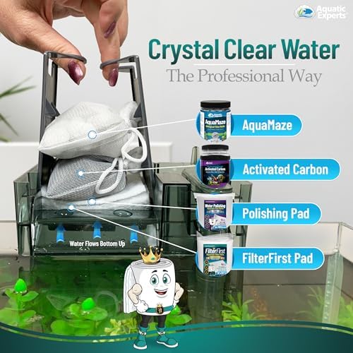 Aquatic Experts Aquarium Filter Floss for Fish Tank Filters - FilterFirst Aquarium Filter Pad - Media Roll for Crystal Clear Water, 3/4" - 1" Thick (12 Inch Wide, 12 Inch Long - 5 Pack) - Image 5