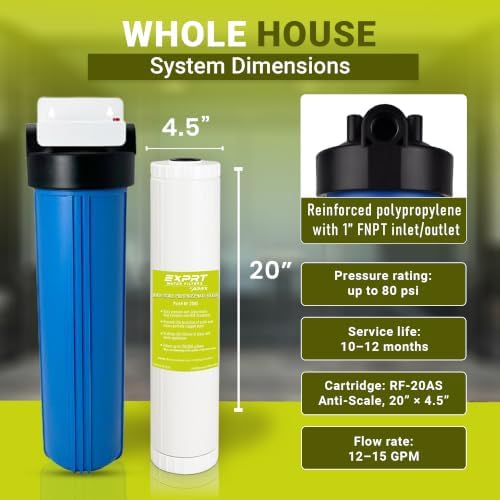 Whole House Water Filter 20" x 4.5" Polyphosphate Descaler EZ-3600 - Image 7