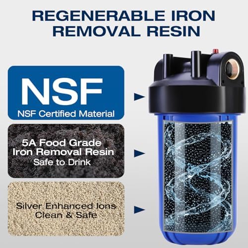 H&G lifestyles RV Iron Water Filter for Well Water Garden Hose Filter - Image 2