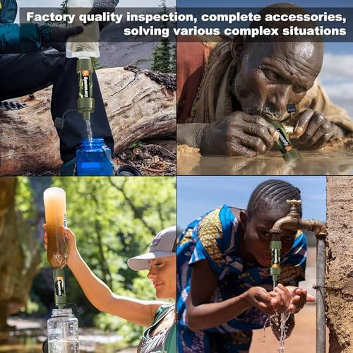 Straw Water Filter - Portable Water Purifier, Water Filtration System, Reusable Water Straw Purification - Outdoor Emergency and Survival Gear for Hiking, Camping Accessories and Travel - Image 6