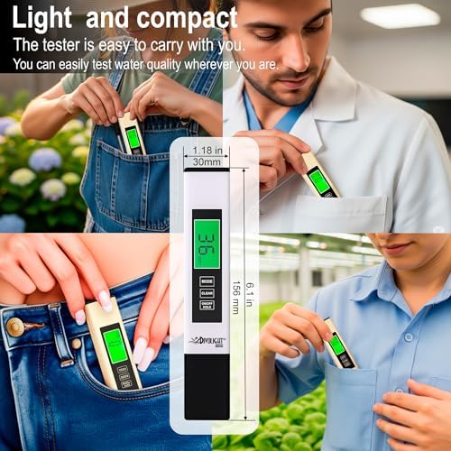 4 in 1 TDS Meter Digital Water Tester - Professional Testing for Drinking Water, RO/DI System, Aquariums, etc, Accurate and Reliable TDS EC & Temp(°C,°F) Meter - 0-9990ppm - New 2025 - Image 6
