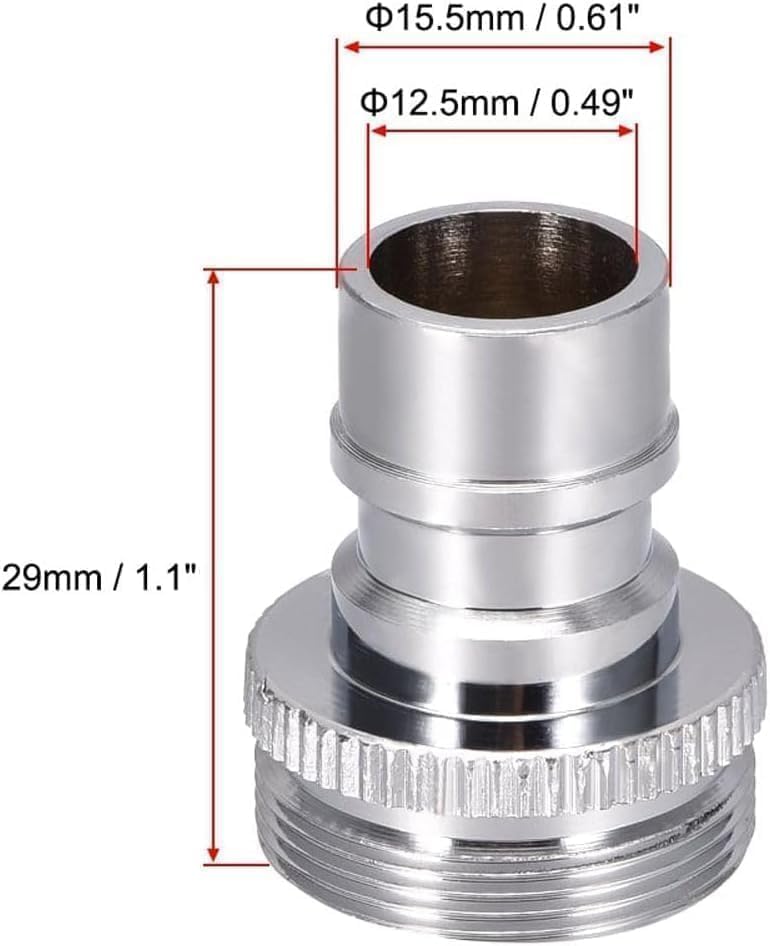 Universal Faucet Adapter Kit with Snap-On Design | 15/16”-27 Male to 55/64”-27 Female Thread Converter for Portable Dishwasher/Sink Hose/Aerator - Image 5