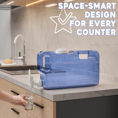 Refrigerator Water Dispenser 1.1 Gallon Bottle with Leak Proof Spigot - Image 6