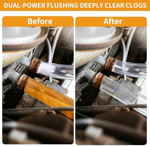 Coolant Flush Gun, heater core flush kit with Lever Action Air,Includes 2 PCS 4" Garden Hoses, with Multi-Size Nozzles for 19-40mm Hoses, for Automotive Coolant System Flush,Heater Core Cleaning - Image 5