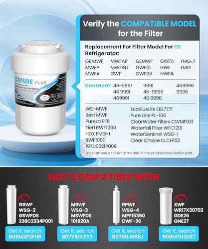 ICEPURE PLUS RWF0600B NSF/ANSI 53 & 42 Certified Refrigerator Water Filter, Remove Lead, Replacement for GE MWF, MWFINT, MWFA, HDX FMG-1, Kenmore 46-9991, GSE25GSHECSS, WFC1201, PC75009, 3PACK - Image 3