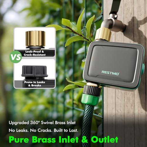 RESTMO WiFi Smart Sprinkler Timer with APP Remote Control for Garden Hose - Image 4