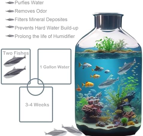 Humidfier Cleaner Fish for Humidifier & Fish Tank, 6 Pack Grey Shark - Image 4