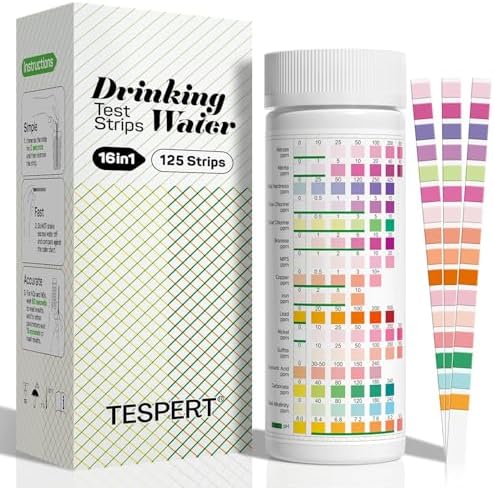 TESPERT 16in1 Water Test Kit 125ct, Lead Water Tester for Drinking Water by TESPERT