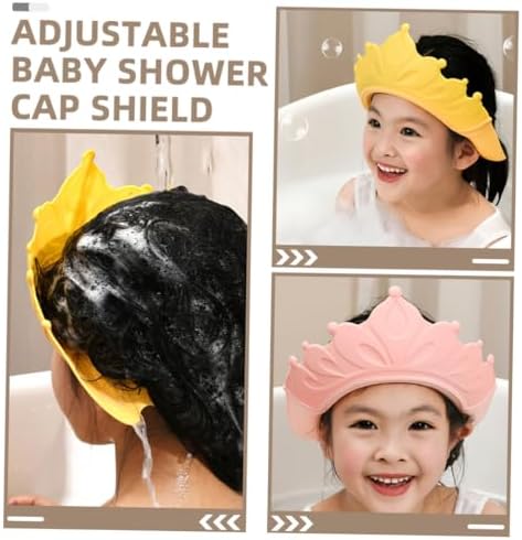Toddler Crown Shower Cap 3pcs Adjustable PP Tpe Water Shield - Image 7