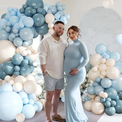 Dusty Blue Balloon Arch Kit for Baby Shower Birthday Party Decorations - Image 5