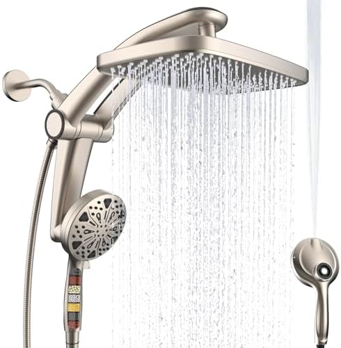 12-Inch High Pressure Rain Shower Head with Handheld Spray Combo, Magnetic by Razime