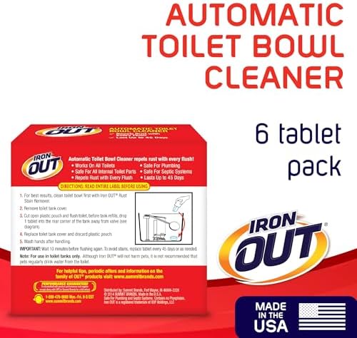 Iron OUT Rust Stain Remover Automatic Toilet Bowl Cleaner, 6 Tablets - Image 3