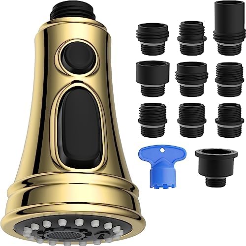 Hibbent Pull Down cUPC Certified Faucet Head Replacement, 15 Adapters by Hibbent