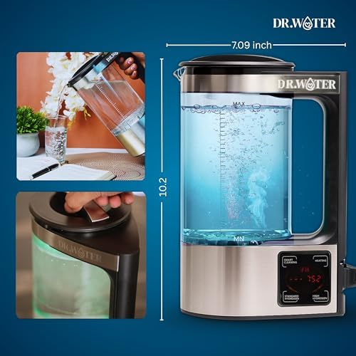 HydroPitcher | 68 Oz Hydrogen Water Pitcher - BPA Free Rich Hydrogen Water Generator - Electrolysis Jug with SPE/PEM Technology Hydrogen Water Machine | Chlorine Free Large Hydrogen Water Bottle - Image 3