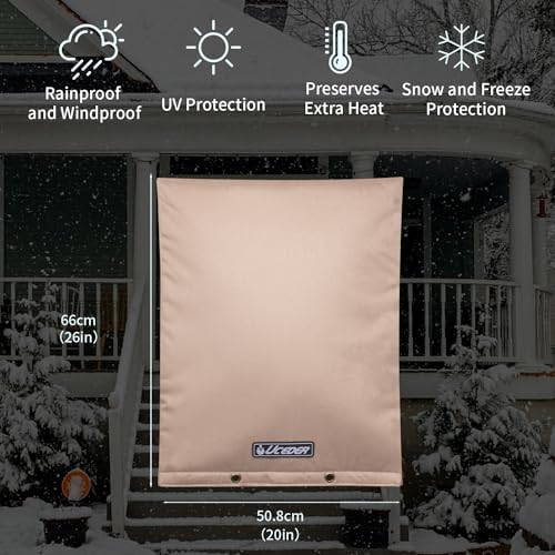 Backflow Preventer Insulation Cover -Sprinkler Covers for Outside -600D Heavy Duty Waterproof Sprinkler Valve Cover Perfect for Pipe Freeze Protection and Pressure Vacuum Breaker (20"W x 26"H) - Image 5