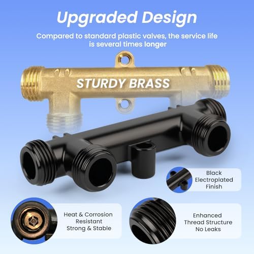 Upgraded 595926 Sensor Valve: Copper & Electrophoretic Coated - Fit for watts Premier 500800/500805, grundfos up Comfort Series Instant Hot Water Pump System 367010 Thermal Bypass Bridge Valve - Image 2