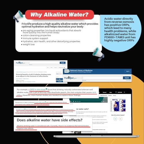 Frizzlife Reverse Osmosis Water Filter - Alkaline Mineral pH+, NSF/ANSI 58&53&42&372 Standard, 600GPD Tankless RO Reverse Osmosis System, Under Sink, 2:1 Pure to Drain, Reduce FPAS/PFOA, PD600-TAM3 - Image 4