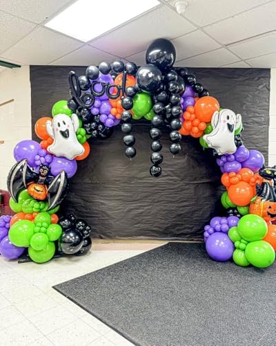 Halloween Balloon Arch Kit, 129Pcs Orange and Black Latex Balloons - Image 6