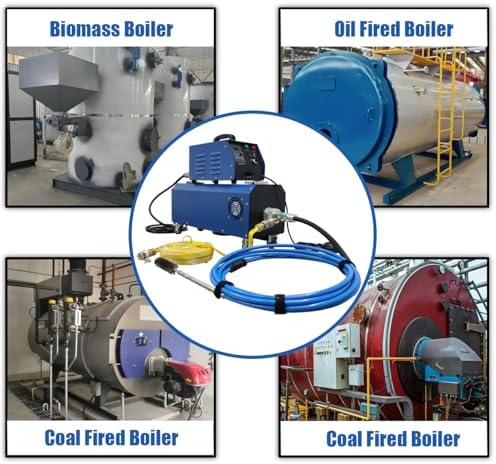 INTSUPERMAI 1500W Industrial Boiler Tube Cleaner Boiler Pipeline Cleaning Machine 110V/220V Evaporator Heat Exchanger Duct Cleaner with 26ft Shaft Brushes Bits for 12-36mm/0.47-1.42in Pipes - Image 3