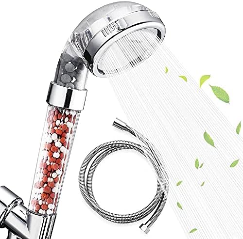Nosame® Shower Head with Hose, Filter Filtration High Pressure Water Saving 3 Mode Function Spray Handheld Showerheads for Dry Skin & Hair by Nosame