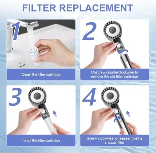 PWERAN 3 Pack Shower Filter for Handheld Shower Head,15 Stage Replacement Filters for Hard Water Remove Chlorine,Water Softener Filters Beads for Harmful Substances - Image 3
