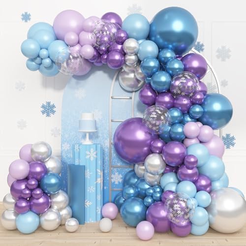 Amandir 153pcs Blue Purple Balloon Garland Arch Kit Different Sizes by Amandir