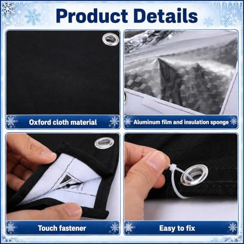 20"W x 16"H 3-Way Opening Backflow Preventer Insulation Cover, Black (5°F) - Image 3