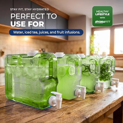 Refrigerator Water Dispenser 1.1 Gallon – Leak-Proof Slim Fridge Water Container with Spigot – BPA-Free Refillable Water Jug (Lime Green) - Image 3