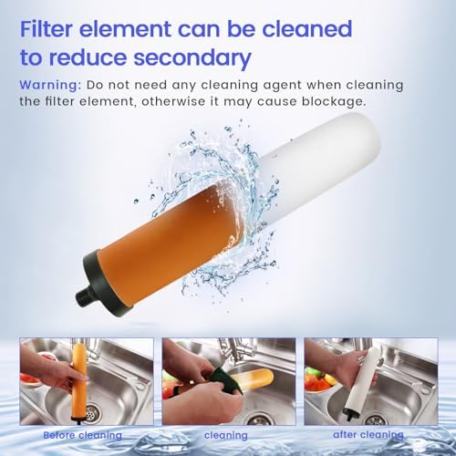 Countertop Water Filter, Amwater 5-Stage Countertop Water Filter Washable Filter Element, 8000 Gallons - Image 4