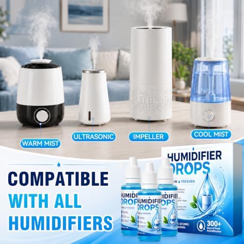 Humidifier Cleaner Drops, Slows Scale and Mineral Buildup, 3 x 30ml Bottles - Image 6