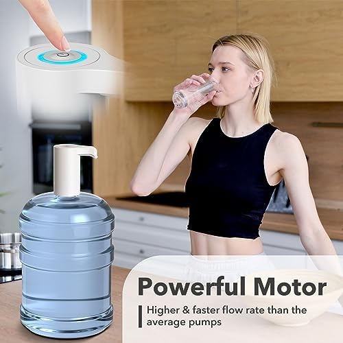 Electric Water Bottle Pump, Water Bottle Dispenser,USB Charging Drinking Water Dispenser, Universal Water Pump for 5 Gallon Water Jugs Bottles, Portable Water Dispenser for Home Camping - Image 6
